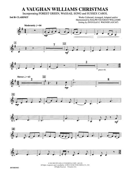 A Vaughan Williams Christmas: 2nd B-flat Clarinet