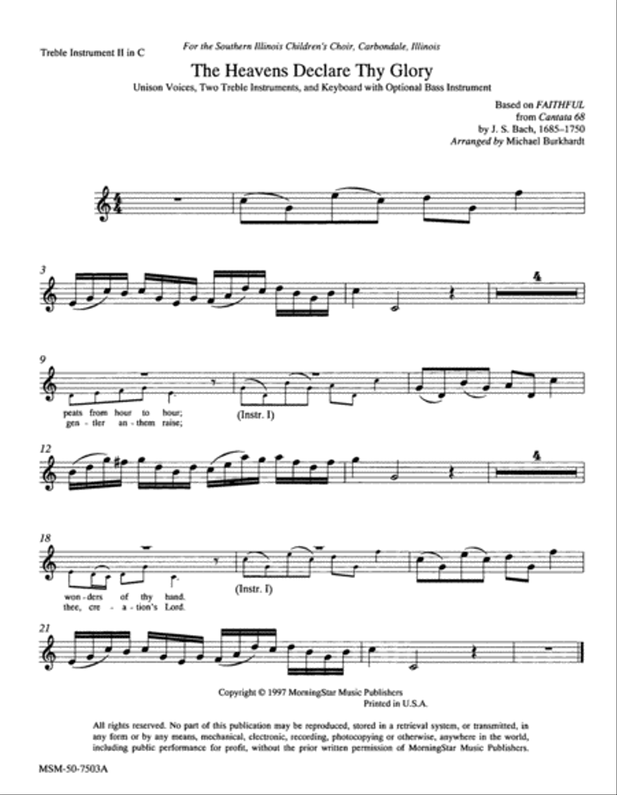 The Heavens Declare Thy Glory Choir scores gallery preview page 2