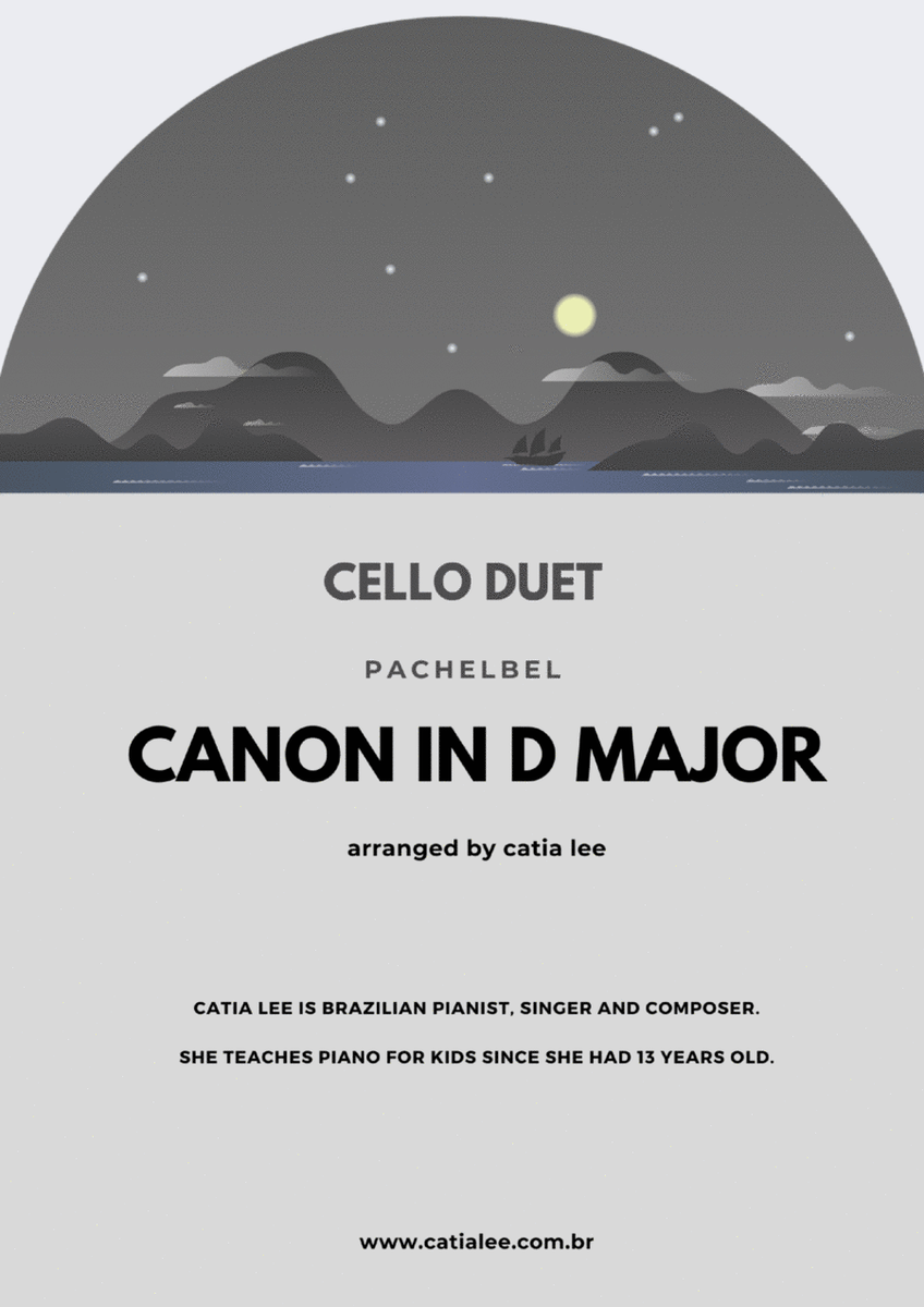 Canon in D - Pachelbel - for cello duet C Major image number null