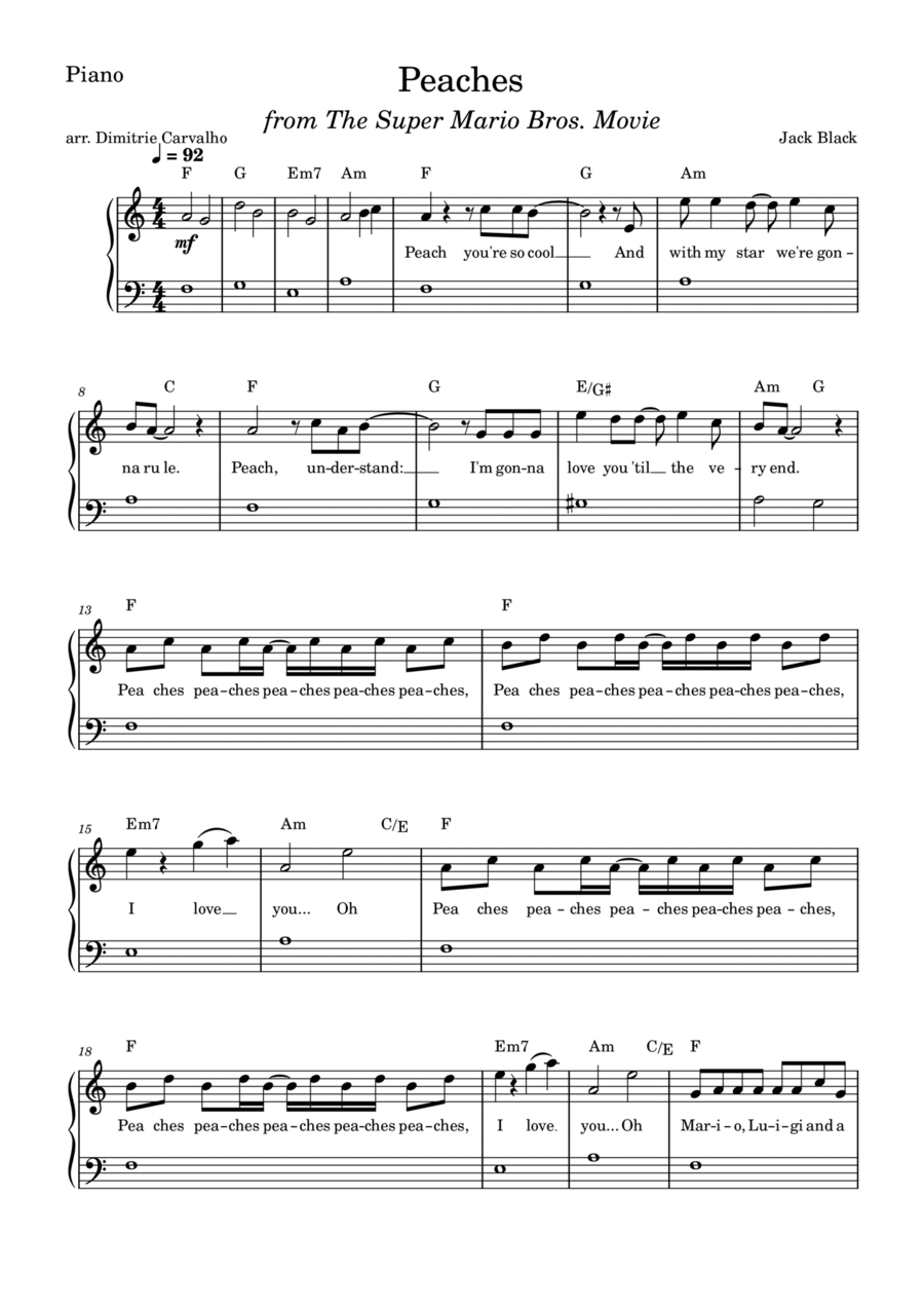 Peaches Peaches Piano Method scores gallery preview page 1