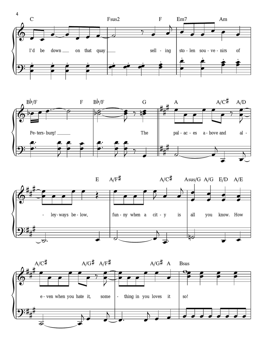 My Petersburg Easy Piano scores gallery preview page 4