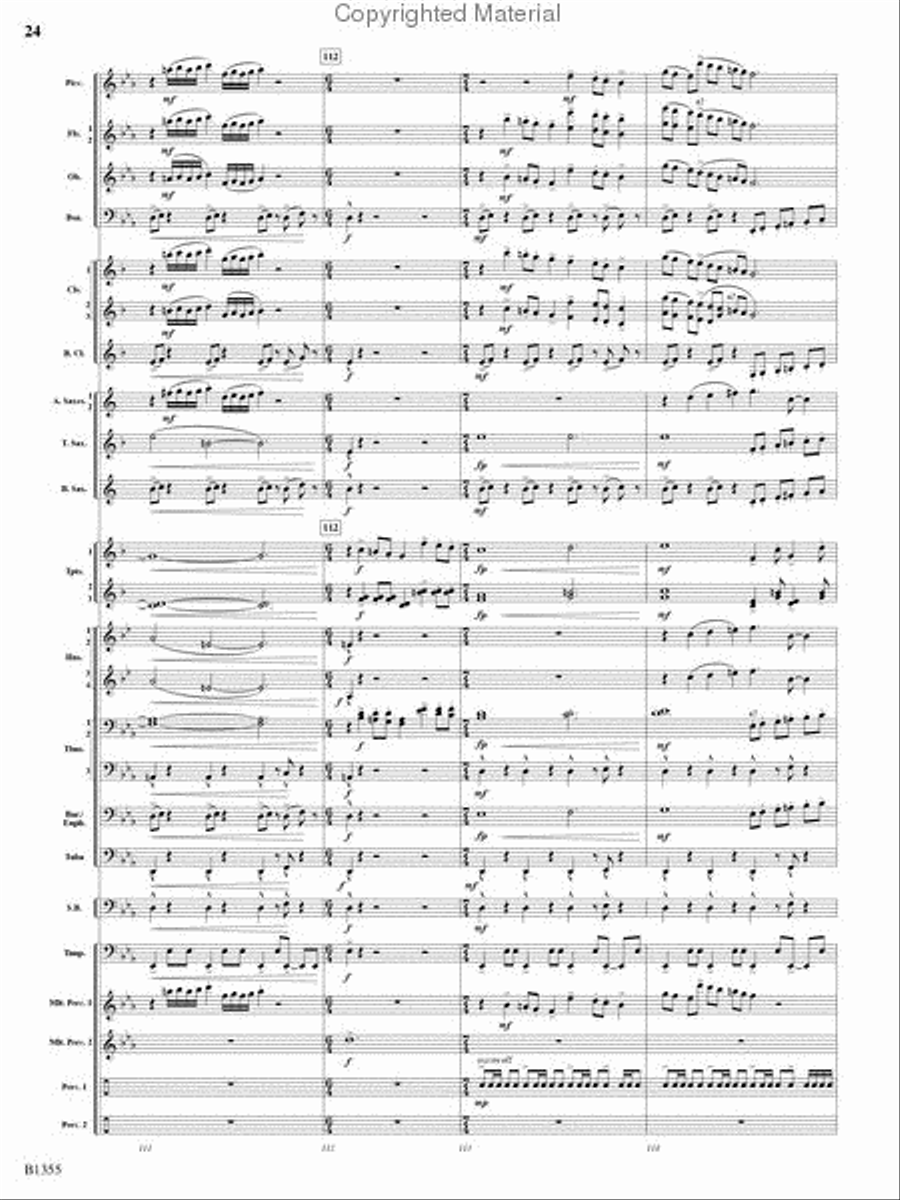 With Ever Joyful Hearts Concert Band scores gallery preview page 22