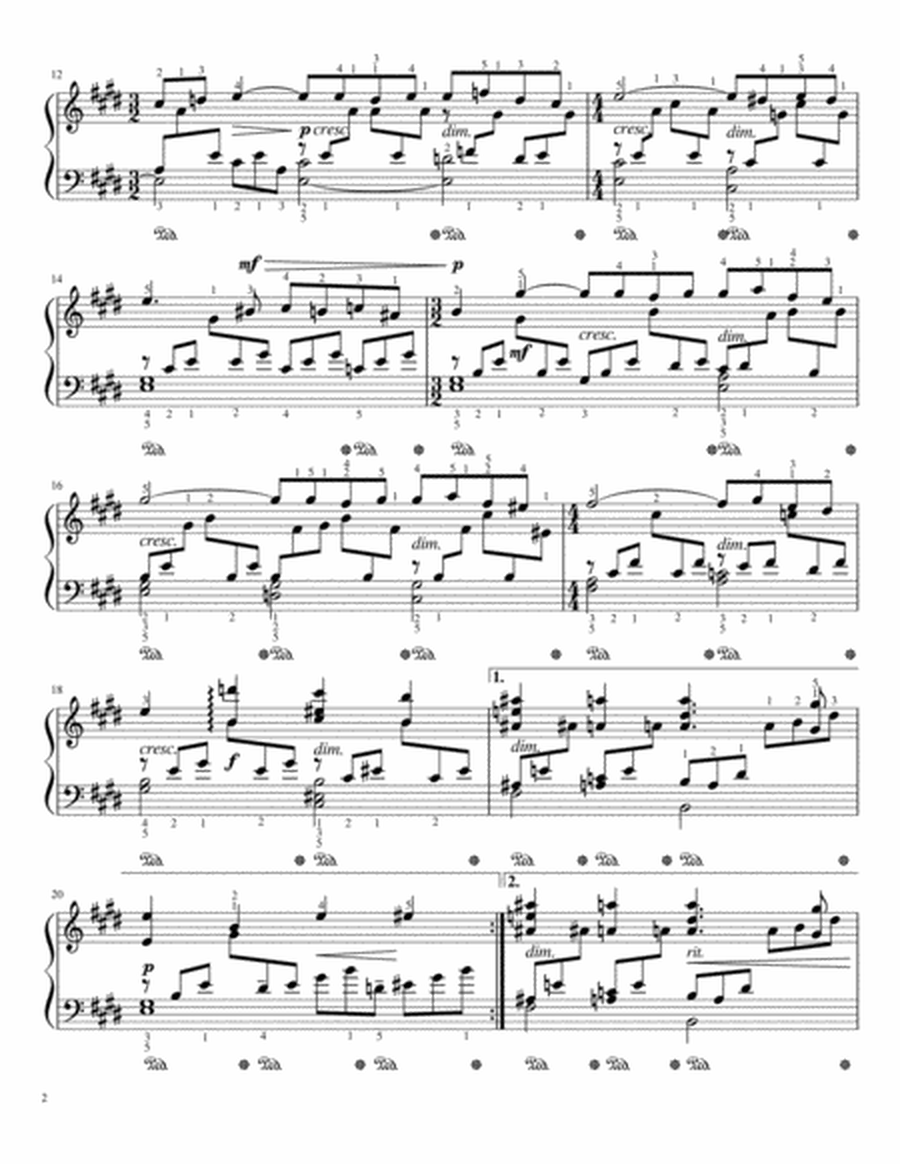 Theme from Rachmaninoff Piano Concerto No. 2 - Adagio Sostenuto - 2nd Movement Excerpt image number null