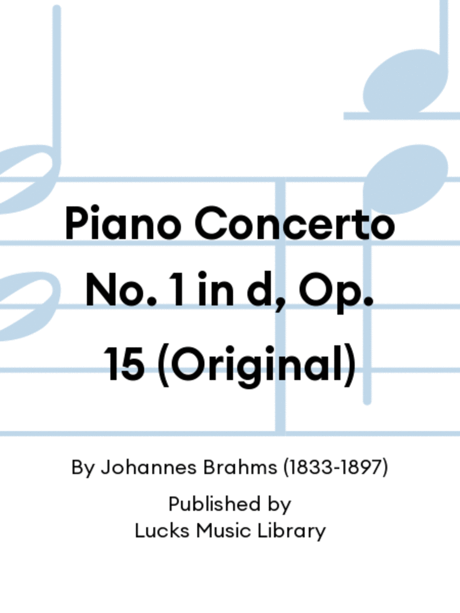 Piano Concerto No. 1 in d, Op. 15 (Original)
