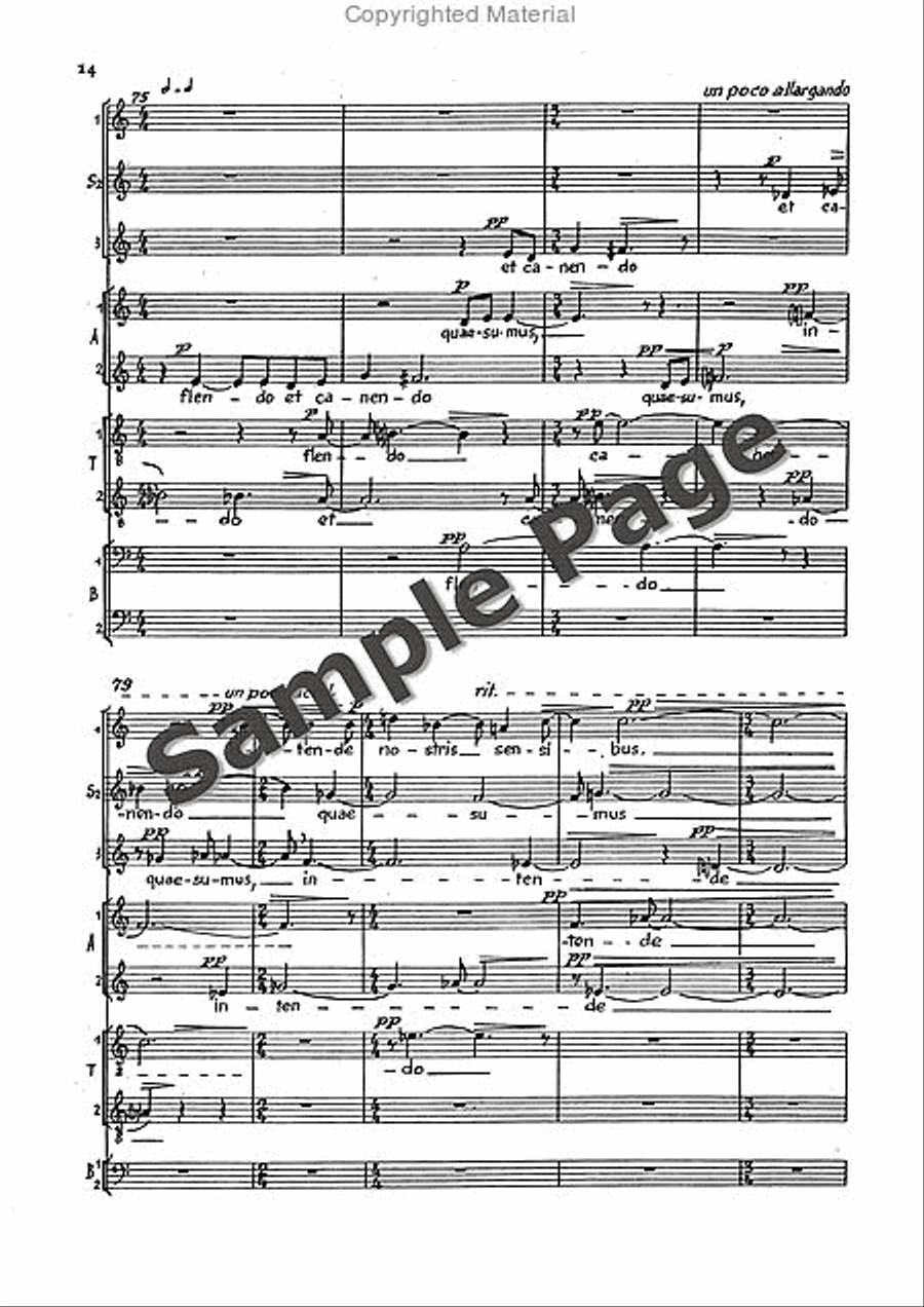 Nox Et Tenebrae Sssaaatttbbb Mixed Choir scores gallery preview page 15