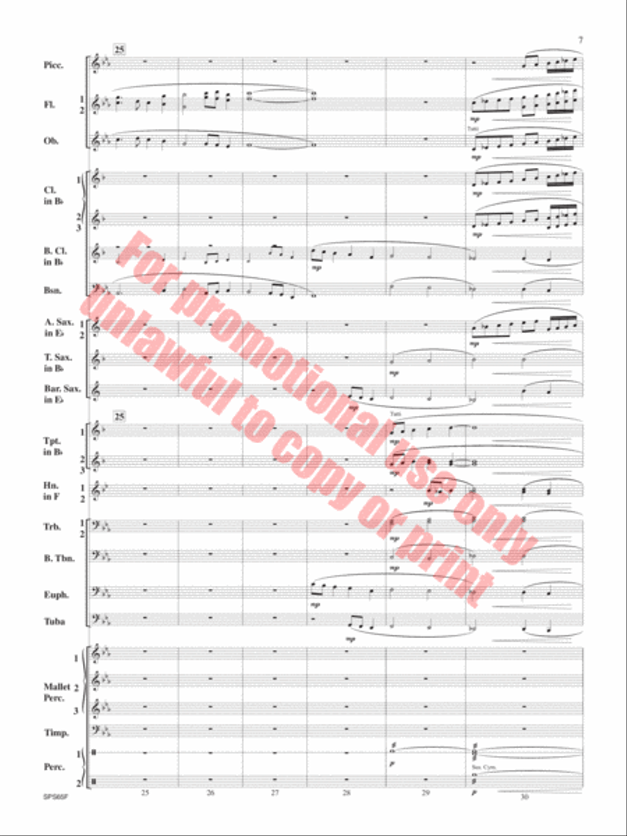 Rain and Snow on the Cedar Cliffs Concert Band scores gallery preview page 8