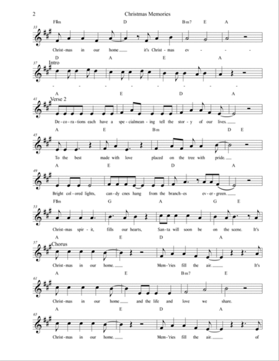 Christmas Memories Piano scores gallery preview page 2