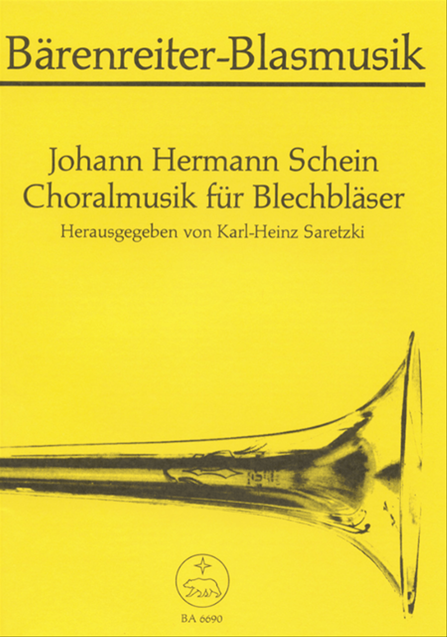 Choralmusik for Brass (Trombone Choir) by Johann Hermann Schein Brass Band - Sheet Music