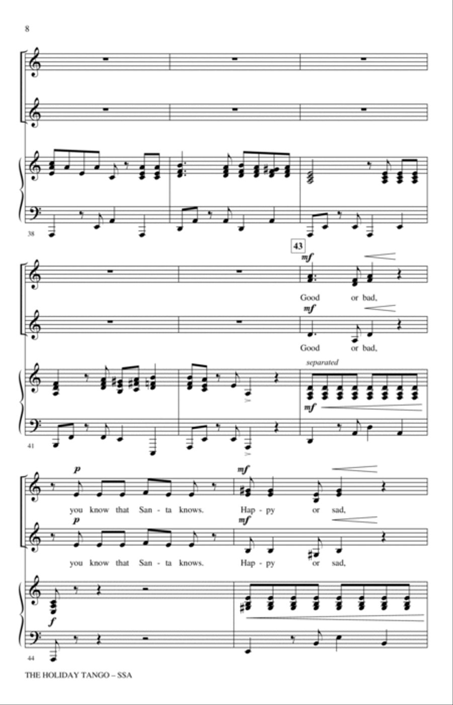 The Holiday Tango! SSA scores gallery preview page 7