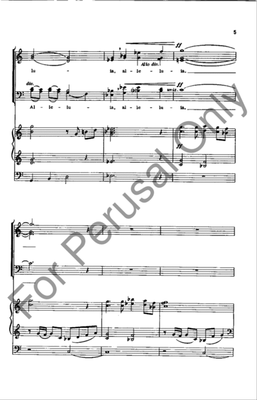 Alleluia, Christ Is Risen 4-Part scores gallery preview page 5