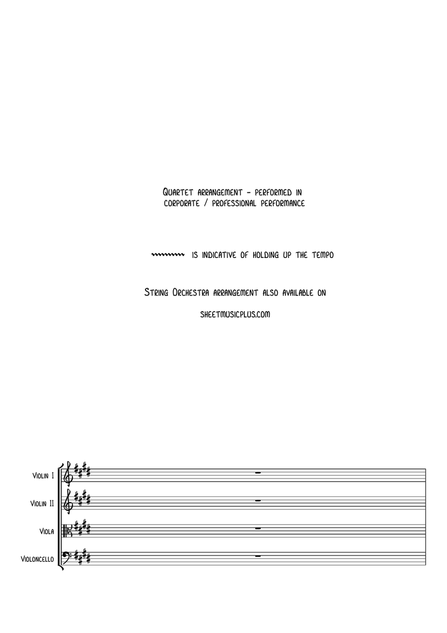 Nightingale Serenade - Toselli - String Quartet - intermediate to professional ensemble String Quartet scores gallery preview page 2