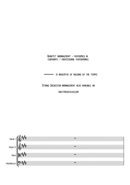 Nightingale Serenade - Toselli - String Quartet - intermediate to professional ensemble