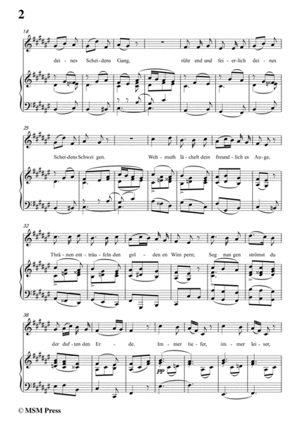 Schubert-An die untergehende Sonne,Op.44,in D flat Major,for Voice&Piano image number null
