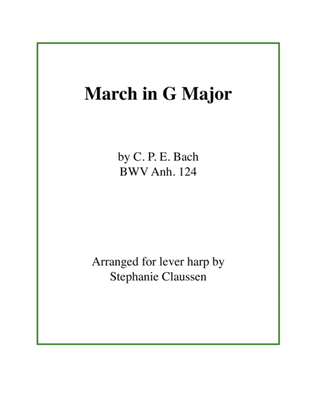 Book cover for March in G Major (Lever harp)