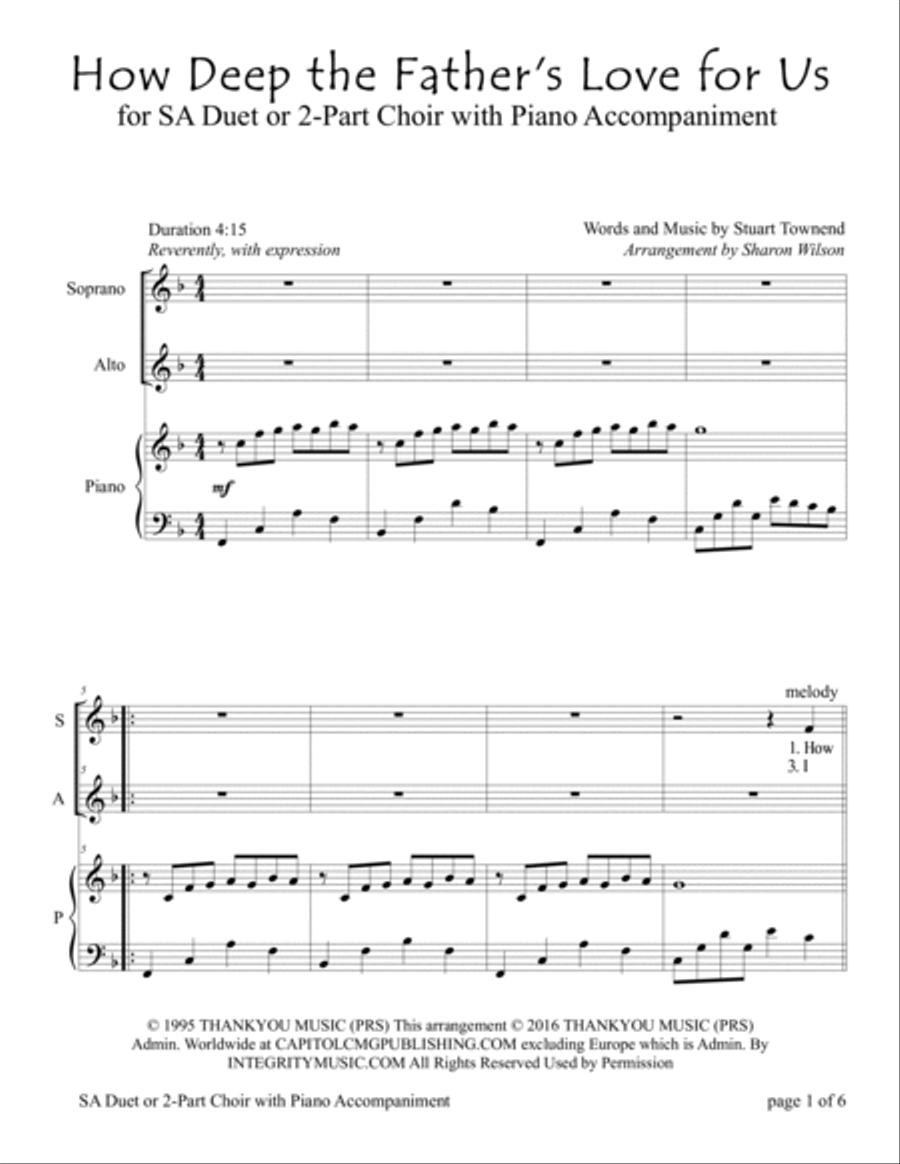 How Deep The Father's Love For Us 2-Part scores gallery preview page 5