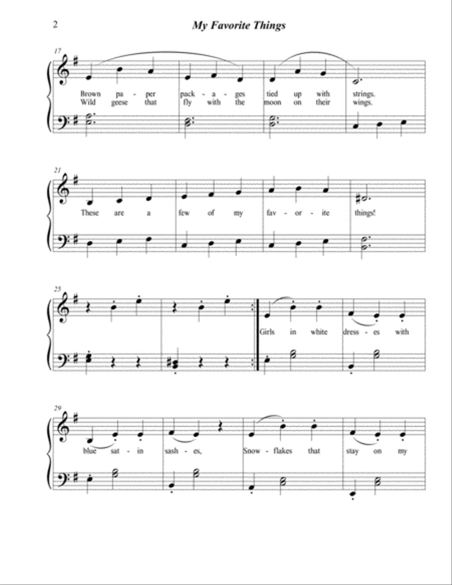 My Favorite Things SA scores gallery preview page 3