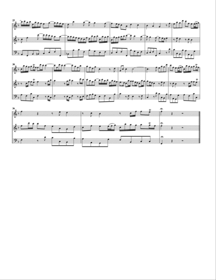 Trio sonata HWV 392 (Arrangement for 3 recorders (AAB)) Alto Recorder scores gallery preview page 3