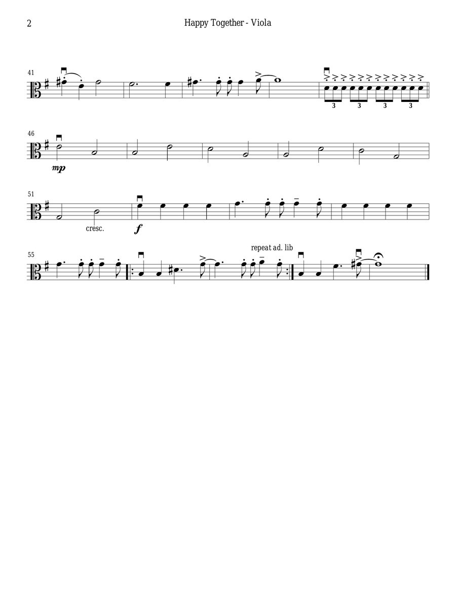 Happy Together String Quartet scores gallery preview page 6