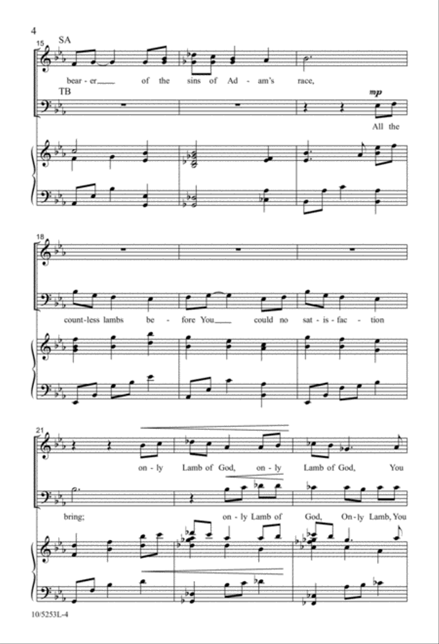 The Only Lamb 4-Part scores gallery preview page 4