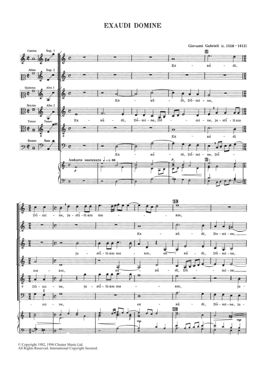 Exaudi Domine 4-Part scores gallery preview page 1