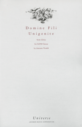 Book cover for Domine Fili Unigenite - SATB