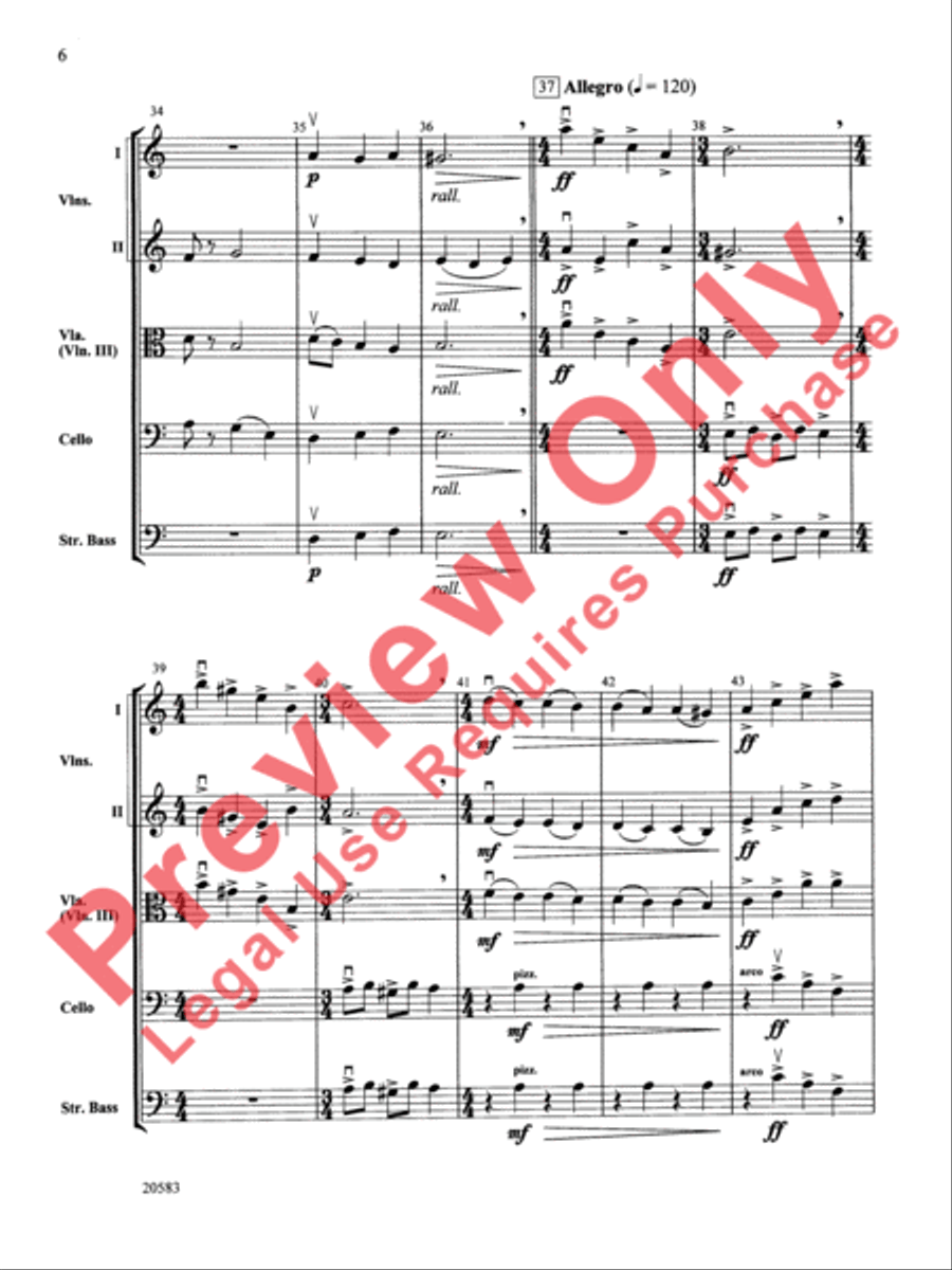 Two Israeli Folk Songs Two Israeli Folk Songs String Orchestra scores gallery preview page 6