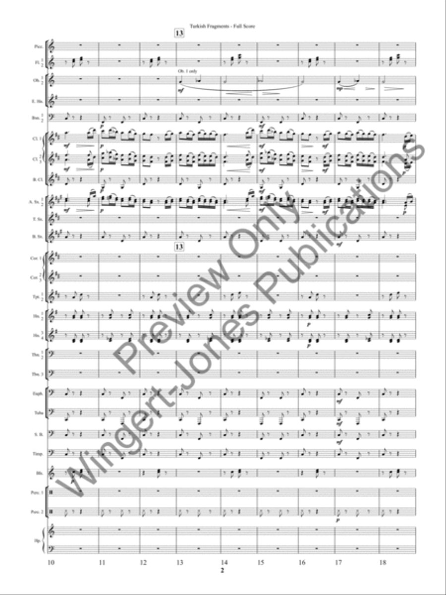 Turkish Fragments Turkish Fragments Concert Band scores gallery preview page 5