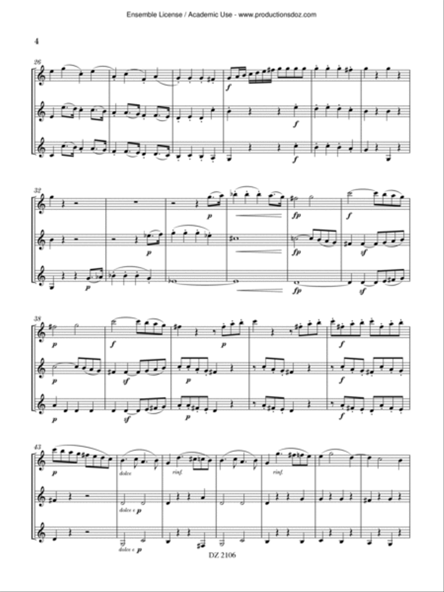 Trio in C major, opus 87 Guitar Ensemble scores gallery preview page 4