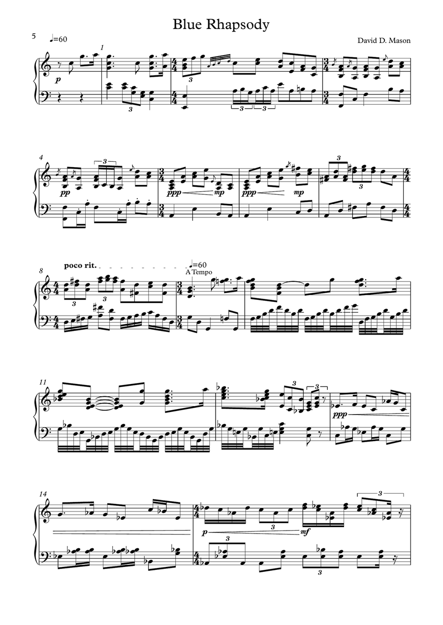 Four Original Piano Solos Piano Solo scores gallery preview page 6