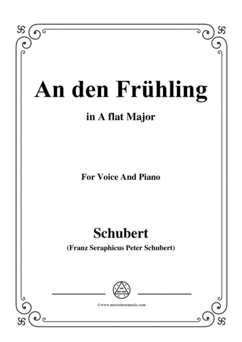 Schubert-An den Frühling,in A flat Major,for Voice&Piano image number null