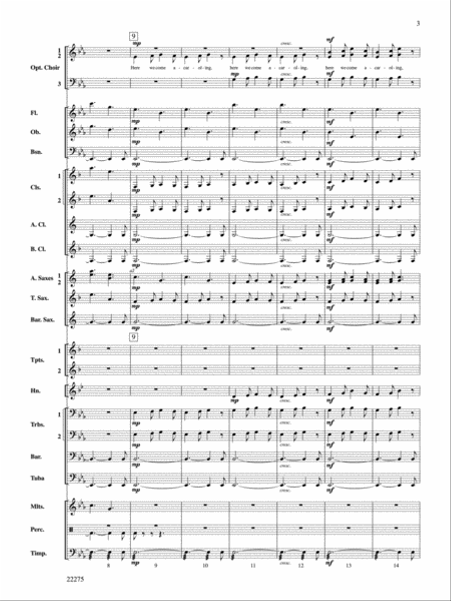 Christmas, Here We Come! Christmas, Here We Come! Concert Band scores gallery preview page 3