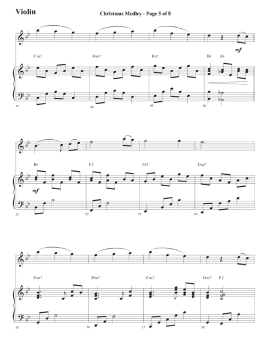 Christmas Medley - Violin Violin Solo scores gallery preview page 6