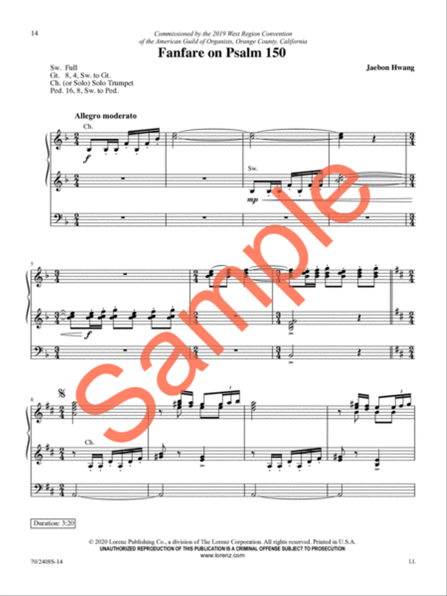 A Thousand Tongues Organ Solo scores gallery preview page 13