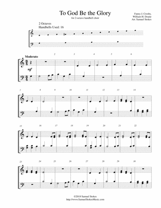 To God Be the Glory - for 2-octave handbell choir