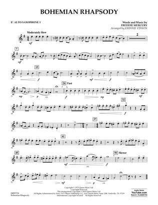Bohemian Rhapsody (arr. Johnnie Vinson) - Eb Alto Saxophone 1
