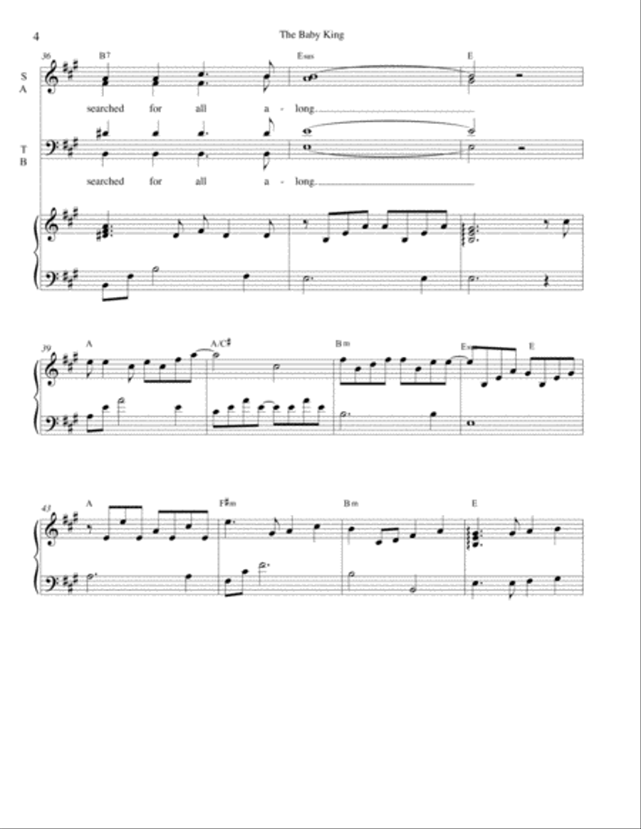 The Baby King - SATB - Christmas 4-Part scores gallery preview page 5