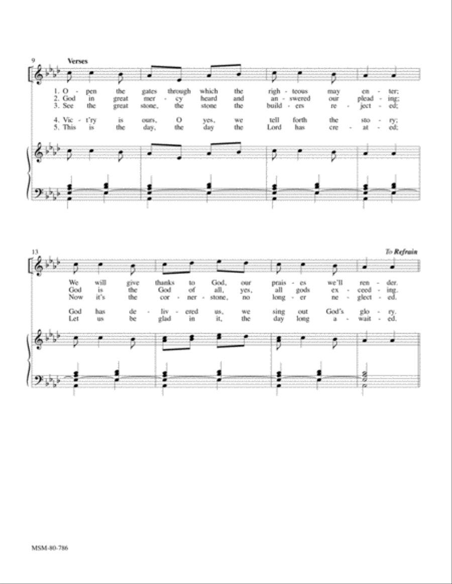 Psalm 118:19-26 4-Part scores gallery preview page 2