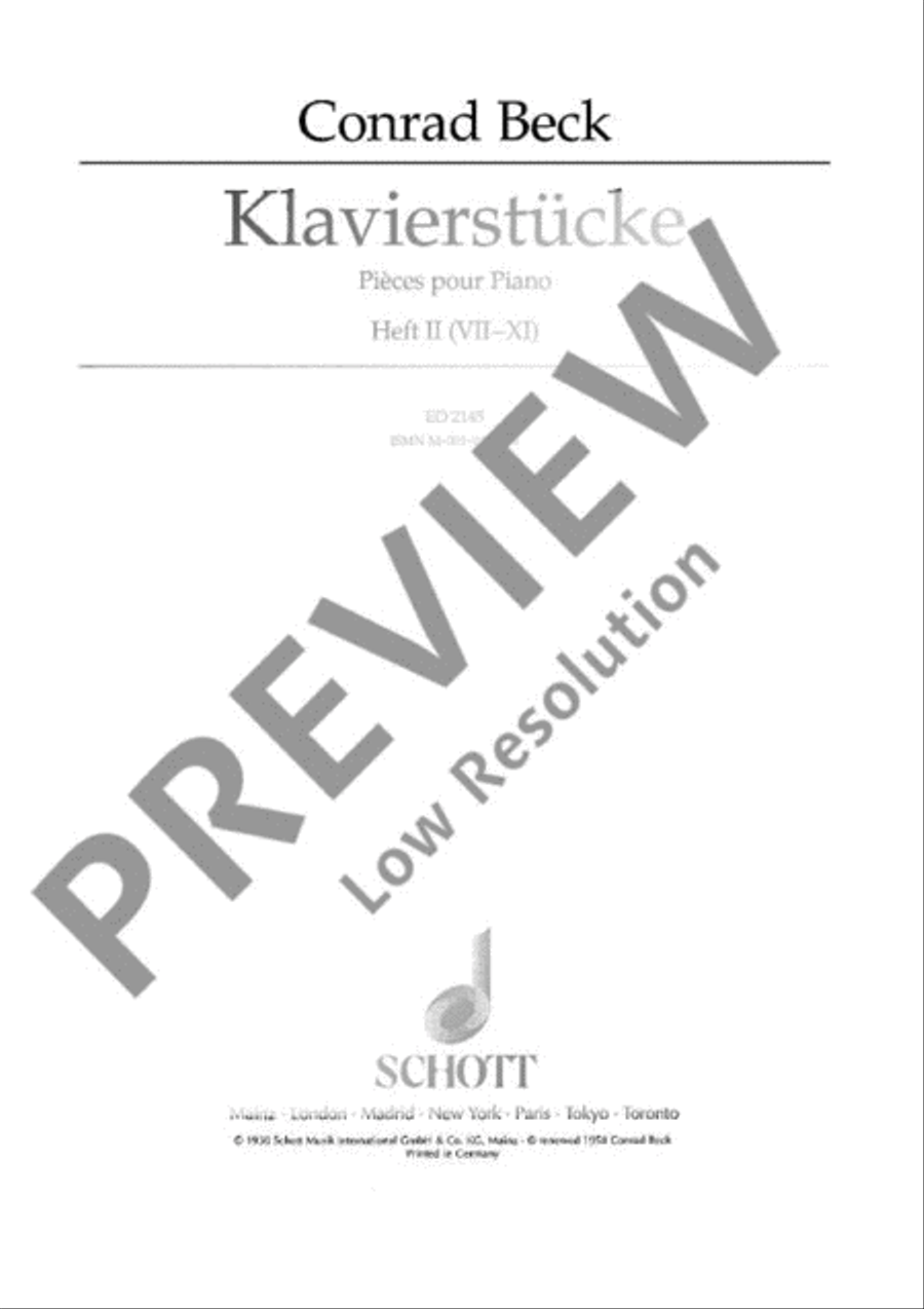 Pieces for Piano Pieces for Piano Piano Solo scores gallery preview page 2