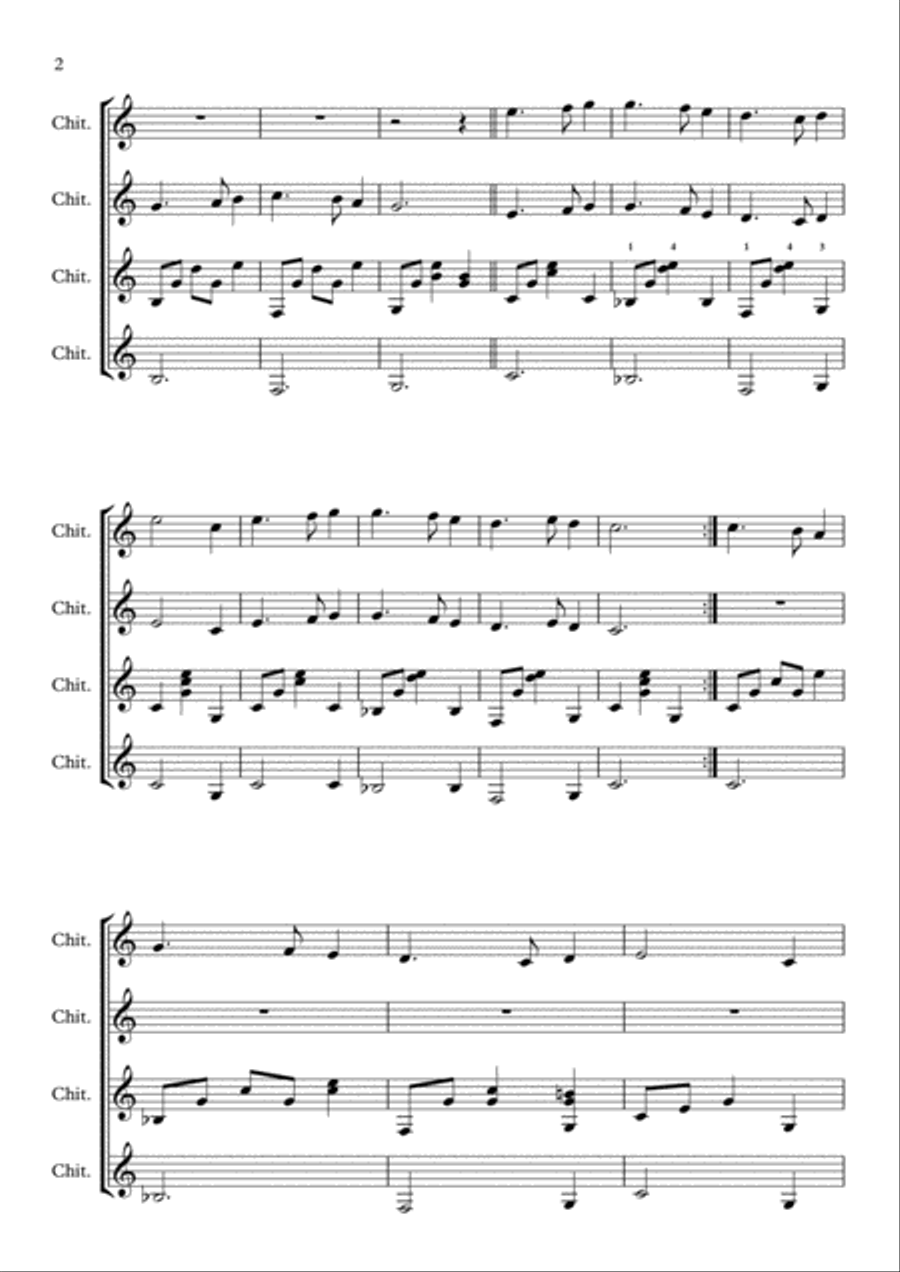 El Noi de la Mare (guitar ensemble) - Score Only Guitar Ensemble scores gallery preview page 2