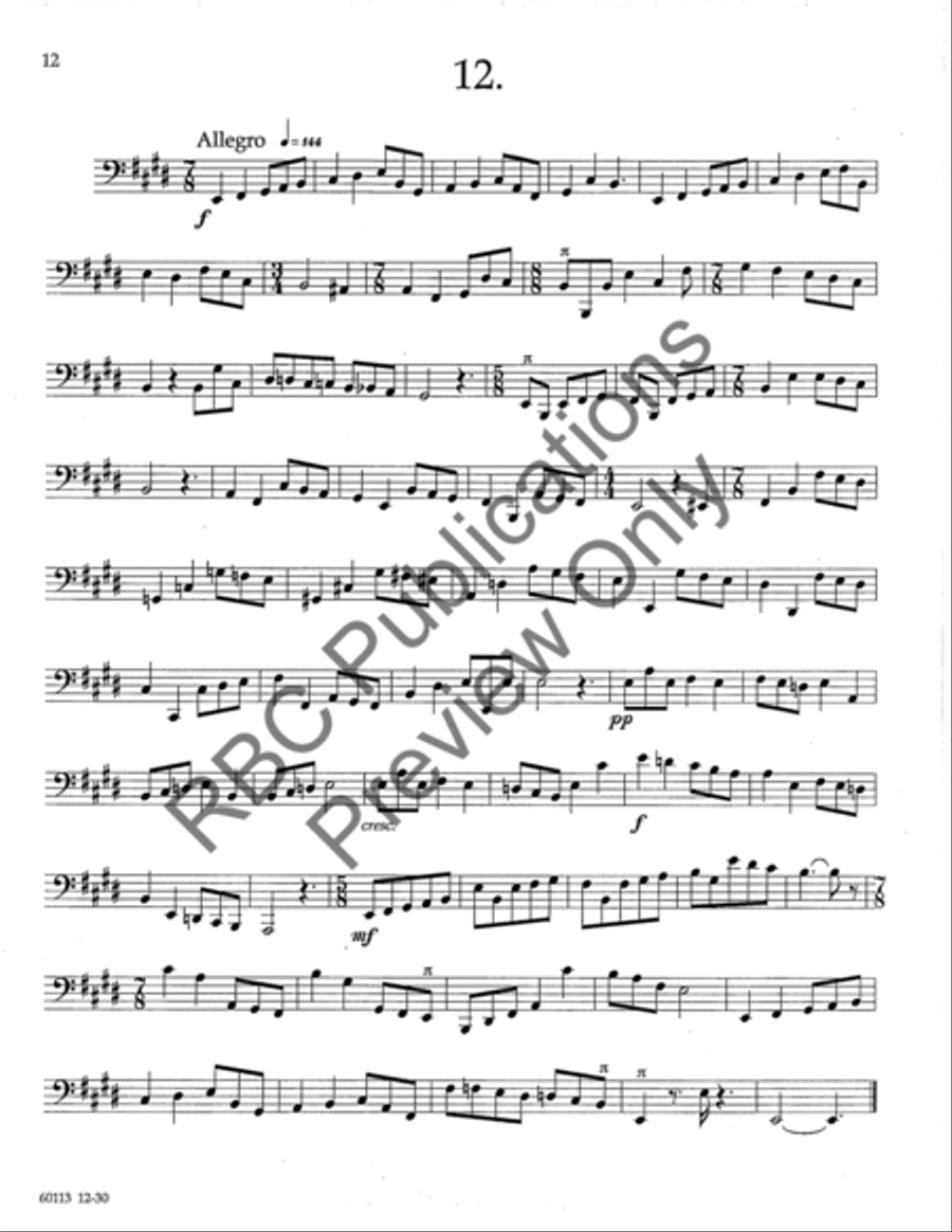 Technical Studies For Bass Trombone Choir scores gallery preview page 15