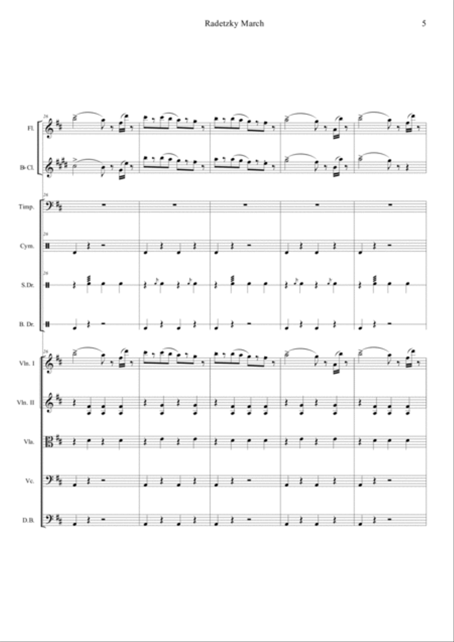 Radetzky Marsch Radetzky Marsch Orchestra scores gallery preview page 5