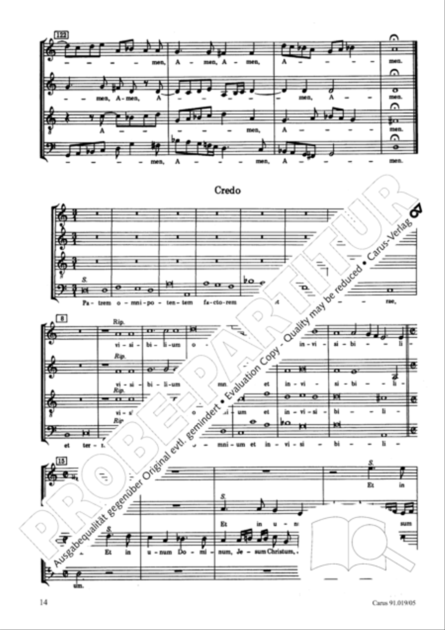 Non sine quare 4-Part scores gallery preview page 14