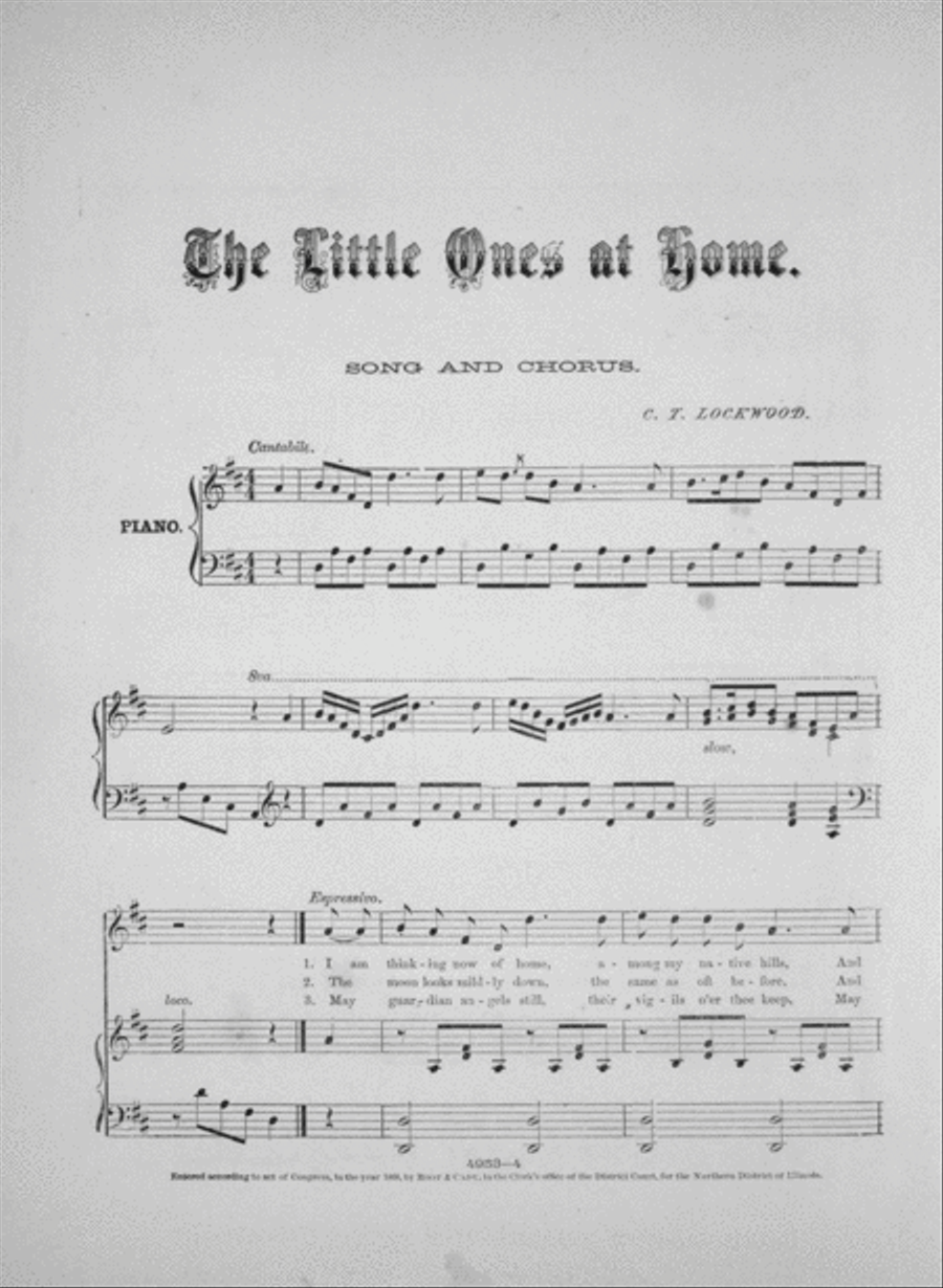 The Little Ones at Home. Song & Chorus 4-Part scores gallery preview page 2