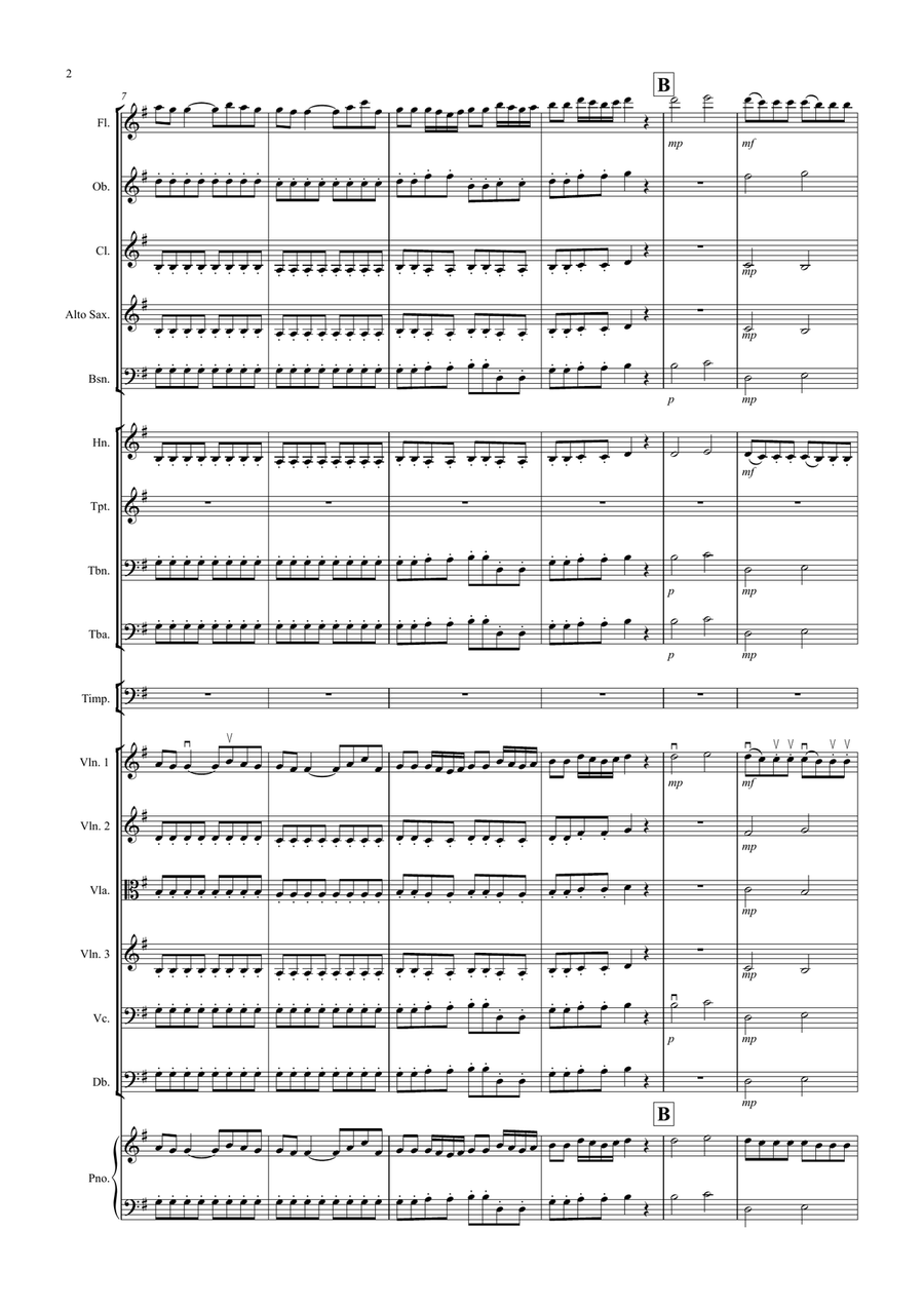 Eine Kleine Nachtmusik (1st movement) for School Orchestra Full Orchestra scores gallery preview page 2