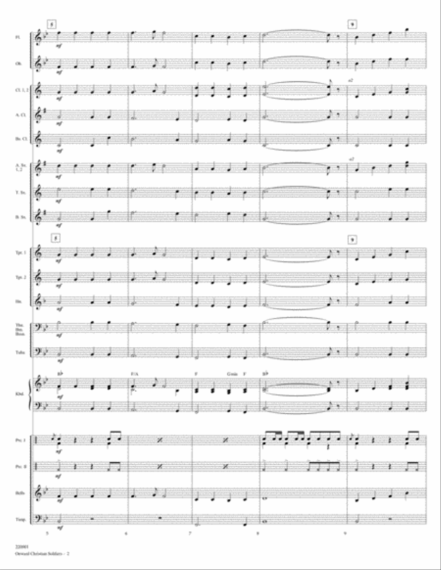 Onward Christian Soldiers Concert Band scores gallery preview page 2