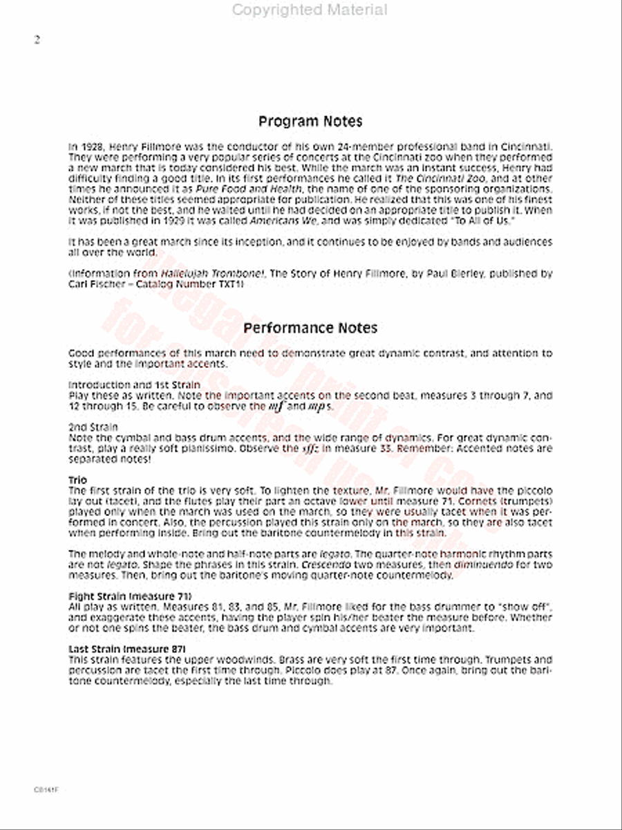 Americans We Concert Band scores gallery preview page 3