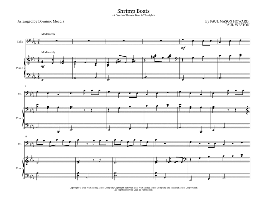 Shrimp Boats String Duet scores gallery preview page 1