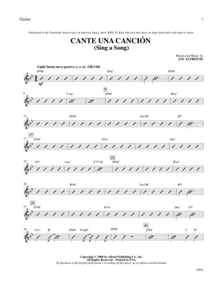 Book cover for Cante una Cancion (Sing a Song): Guitar