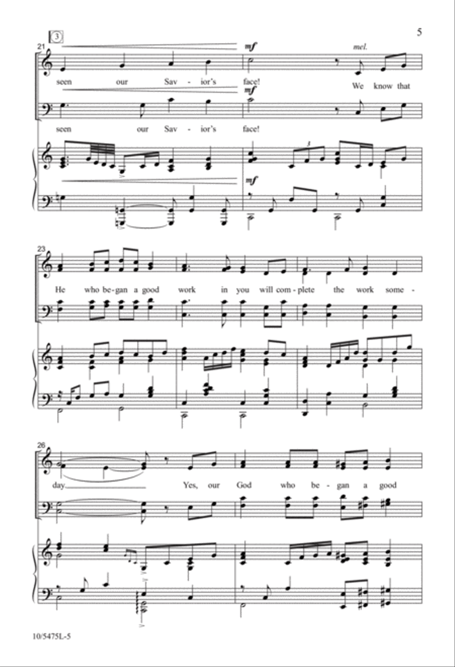 He Who Began a Good Work in You 4-Part scores gallery preview page 5