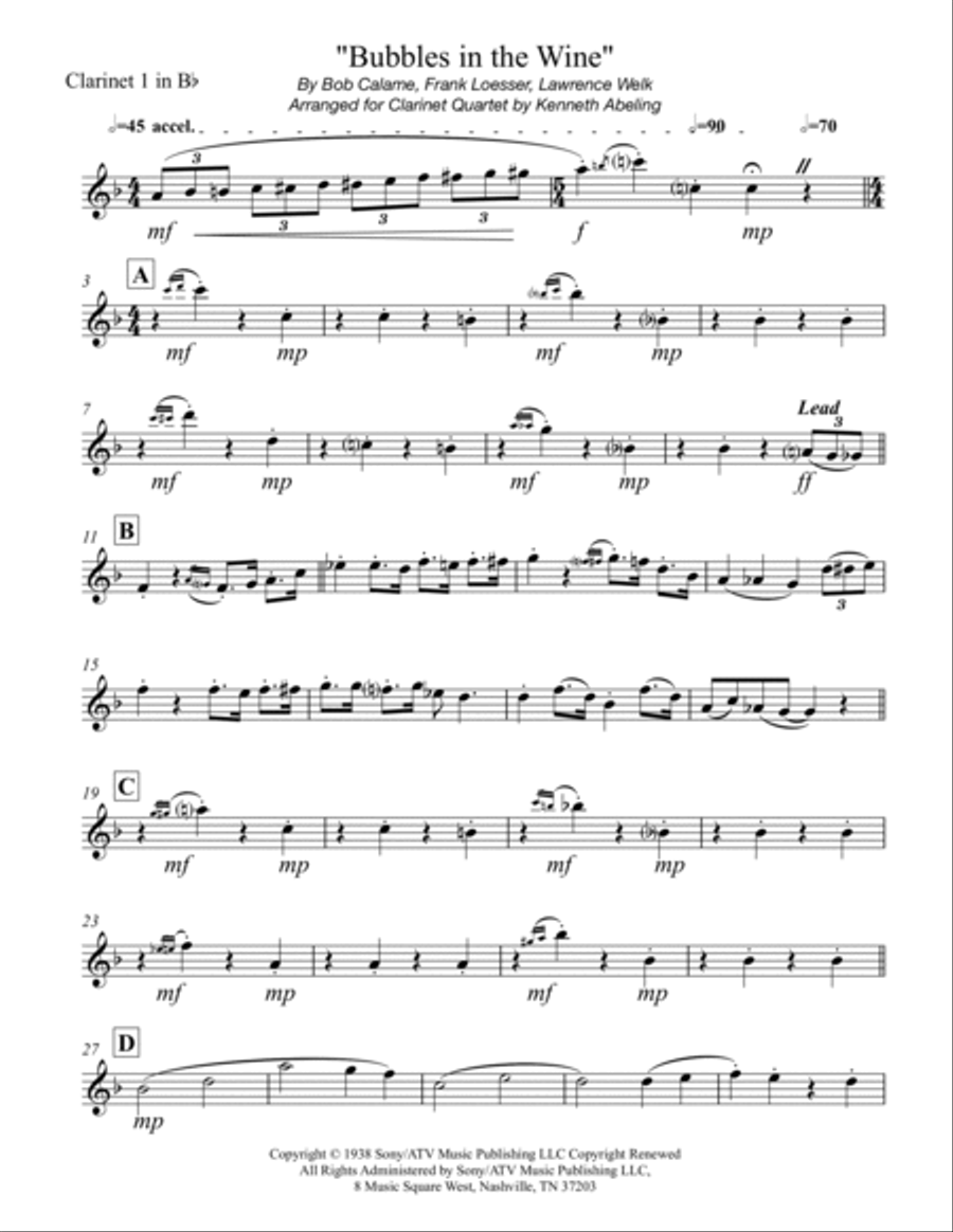 Bubbles In The Wine Woodwind Ensemble scores gallery preview page 6
